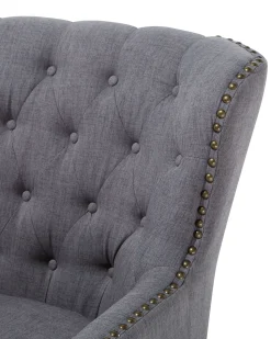 Beliani Nojatuoli Kankainen Tummanharmaa Viborg Ii Online