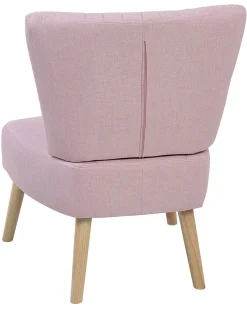 Beliani Nojatuoli Kankainen Vaaleanpunainen Vaasa Hot