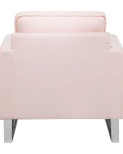 Beliani Nojatuoli Kankainen Vaaleanpunainen Vind Fashion