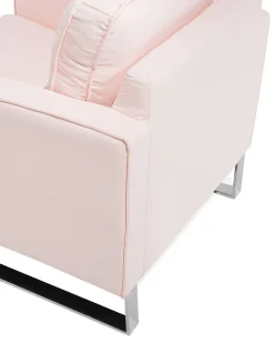 Beliani Nojatuoli Kankainen Vaaleanpunainen Vind Fashion