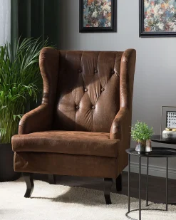 Beliani Nojatuoli Keinonahka Ruskea Alta Store