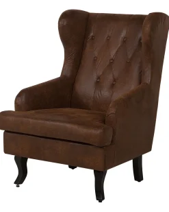 Beliani Nojatuoli Keinonahka Ruskea Alta Store