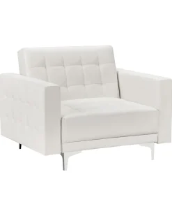 Beliani Nojatuoli Keinonahka Valkoinen Aberdeen Online