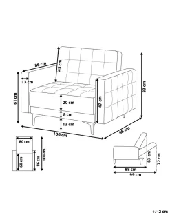 Beliani Nojatuoli Keinonahka Valkoinen Aberdeen Online