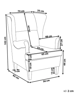 Beliani Nojatuoli Keltainen Abson Discount