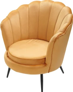 Beliani Nojatuoli Keltainen Sametti Lovikka Flash Sale