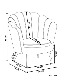 Beliani Nojatuoli Keltainen Sametti Lovikka Flash Sale