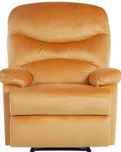 Beliani Nojatuoli Keltainen Sametti Eslov Cheap