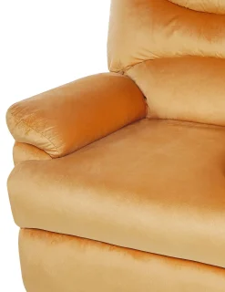 Beliani Nojatuoli Keltainen Sametti Eslov Cheap