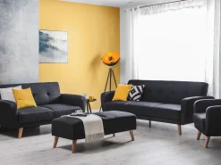 Beliani Nojatuoli Musta Florli Cheap