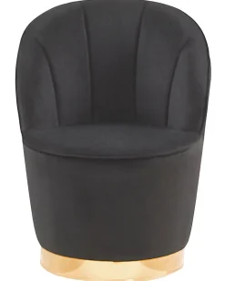 Beliani Nojatuoli Musta Sametti Alby Discount