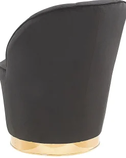 Beliani Nojatuoli Musta Sametti Alby Discount