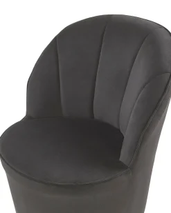 Beliani Nojatuoli Musta Sametti Alby Discount