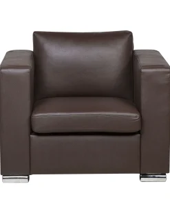 Beliani Nojatuoli Nahka Ruskea Helsinki Outlet