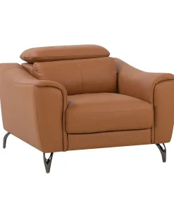 Beliani Nojatuoli Nahkainen Ruskea Narwik Shop