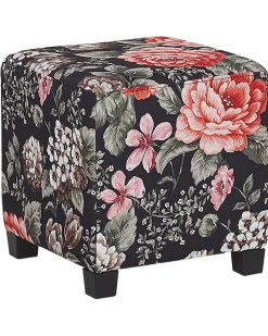 Beliani Nojatuoli Rahilla Kukkakuviollinen Musta Sandset Best Sale