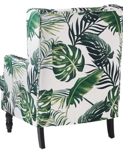 Beliani Nojatuoli Rahilla Lehtikuviollinen Vihrea Sandset Online