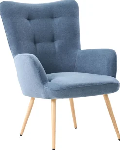 Beliani Nojatuoli Rahilla Sametti Tummansininen Vejle New