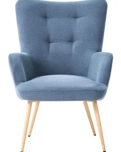 Beliani Nojatuoli Rahilla Sametti Tummansininen Vejle New