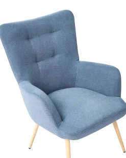 Beliani Nojatuoli Rahilla Sametti Tummansininen Vejle New