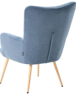 Beliani Nojatuoli Rahilla Sametti Tummansininen Vejle New