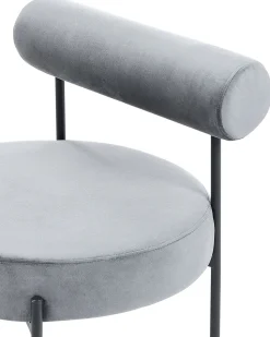 Beliani Nojatuoli Sametti Harmaa Alpha Cheap