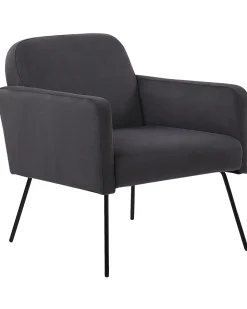 Beliani Nojatuoli Sametti Harmaa Narken Shop