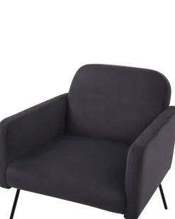 Beliani Nojatuoli Sametti Harmaa Narken Shop