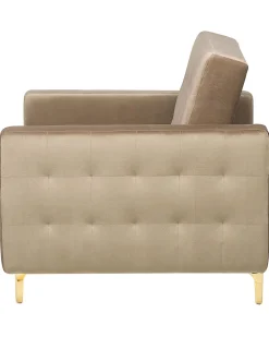 Beliani Nojatuoli Sametti Hiekanruskea Aberdeen Outlet