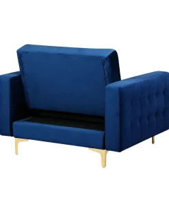 Beliani Nojatuoli Sametti Laivastonsininen Aberdeen Cheap