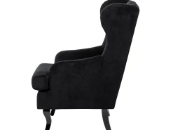 Beliani Nojatuoli Sametti Musta Alta Store