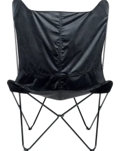 Beliani Nojatuoli Sametti Musta Nybro Store