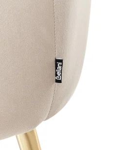 Beliani Nojatuoli Sametti Ruskeanharmaa Laconia Sale