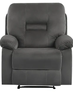 Beliani Nojatuoli Sametti Sahkosaadettava Tummanharmaa Bergen Shop