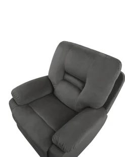 Beliani Nojatuoli Sametti Sahkosaadettava Tummanharmaa Bergen Shop