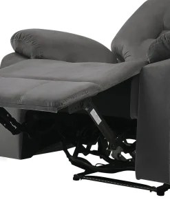 Beliani Nojatuoli Sametti Sahkosaadettava Tummanharmaa Bergen Shop