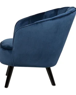 Beliani Nojatuoli Sametti Tummansininen Dala Sale