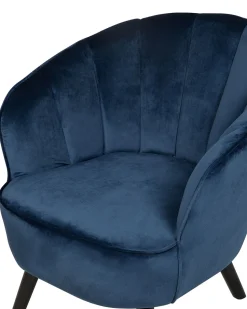 Beliani Nojatuoli Sametti Tummansininen Dala Sale