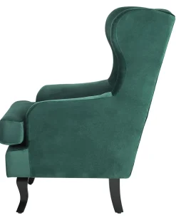 Beliani Nojatuoli Sametti Tummanvihrea Alta Outlet