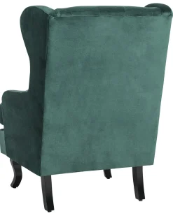 Beliani Nojatuoli Sametti Tummanvihrea Alta Outlet