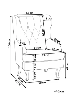 Beliani Nojatuoli Sametti Tummanvihrea Alta Outlet
