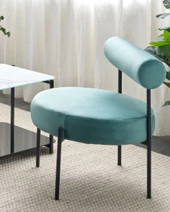 Beliani Nojatuoli Sametti Turkoosi Alpha Online