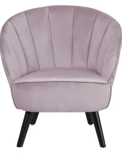 Beliani Nojatuoli Sametti Vaaleanpunainen Dala Outlet