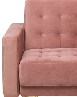 Beliani Nojatuoli Sametti Vaaleanpunainen Aberdeen Hot