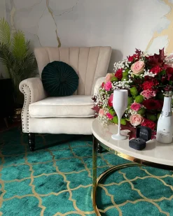 Beliani Nojatuoli Samettinen Beige Svedala Store