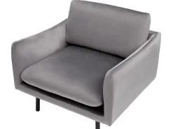 Beliani Nojatuoli Samettinen Harmaa Vinterbro Best