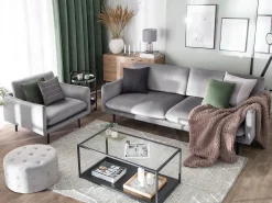 Beliani Nojatuoli Samettinen Harmaa Vinterbro Best