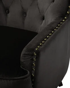 Beliani Nojatuoli Samettinen Musta Viborg Ii Cheap