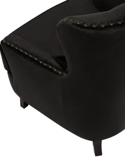 Beliani Nojatuoli Samettinen Musta Viborg Ii Cheap