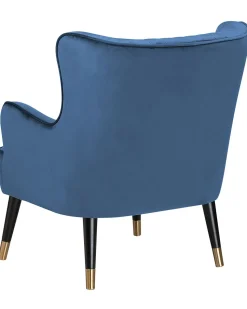 Beliani Nojatuoli Samettinen Sininen Varberg New